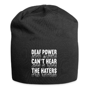 Sourds sourds muets sourds - Bonnet en jersey - noir - Devant