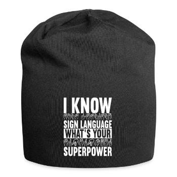 Sourds sourds muets sourds - Bonnet en jersey - noir - Devant