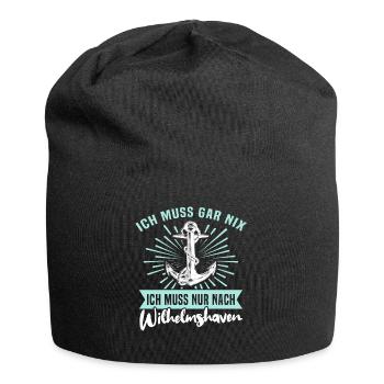 Wilhelmshavener Sprüche Wilhelmshaven - Jersey-Beanie - Schwarz - Vorne