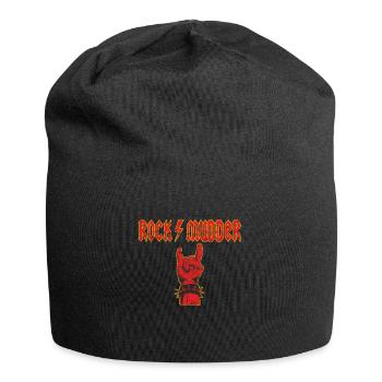 Muttertag Rockmudder Teufelsgruß - Jersey-Beanie - Schwarz - Vorne