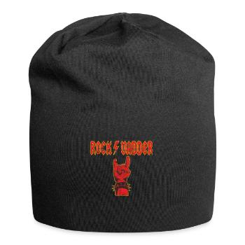 Vatertag Rockvadder Teufelsgruß - Jersey-Beanie - Schwarz - Vorne