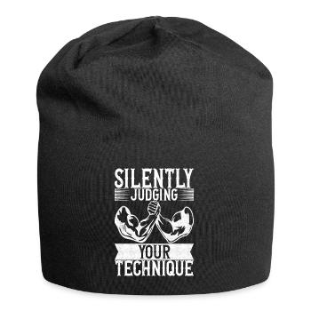 Arm wrestling arm wrestling - Jersey Beanie - black - Front
