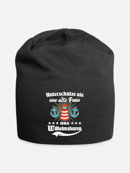 Wilhelmshaven Sprüche Wilhelmshavener Spruch - Jersey-Beanie - Schwarz