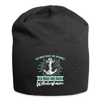 Wilhelmshaven Sprüche Wilhelmshavener Spruch - Jersey-Beanie - Schwarz - Vorne