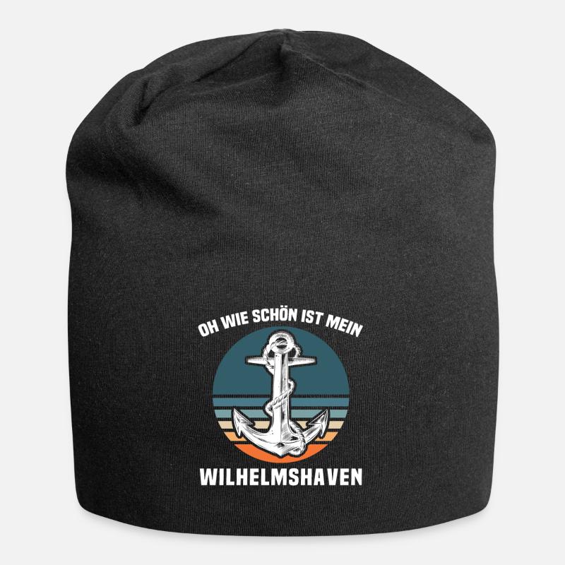 Wilhelmshaven Sprüche Wilhelmshavener Spruch - Jersey-Beanie - Schwarz