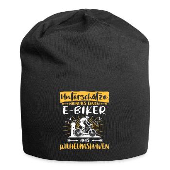 Wilhelmshaven Ebike Wilhelmshavener Ebiker - Jersey-Beanie - Schwarz - Vorne