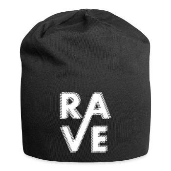 Rave Art fuzzy design, to rave EDM Techno House - Jersey Beanie - black - Front
