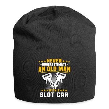 Slot Car Racing Old Man - Jersey-Beanie - Schwarz - Vorne