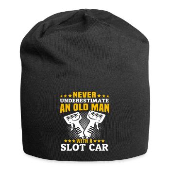 Slot Car Racing Old Man - Jersey-Beanie - Schwarz - Vorne