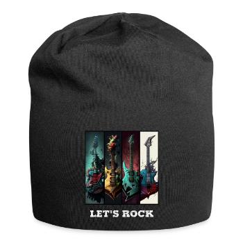 Rock lässt - Jersey-Beanie - Schwarz - Vorne