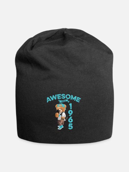 1965 Geburtstag Teddy Bär Awesome since - Jersey-Beanie - Schwarz