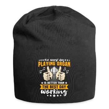 Orgelspieler Organist Orgel - Jersey-Beanie - Schwarz - Vorne