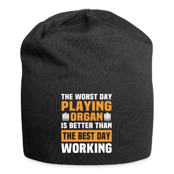 Orgelspieler Organist Orgel - Jersey-Beanie - Schwarz - Vorne
