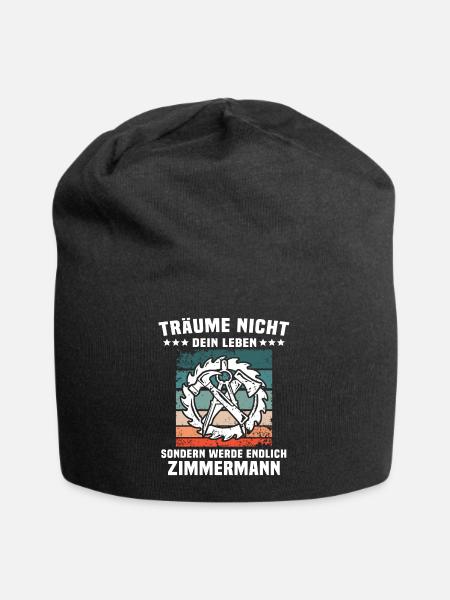 Zimmerer Sprüche Zimmermann - Jersey-Beanie - Schwarz