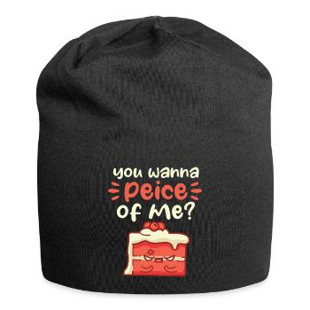 Tu veux un morceau de moi Motif - Bonnet en jersey - noir - Devant