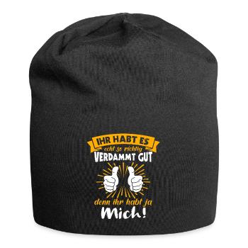 Tu l’as bien tu m’as - Bonnet en jersey - noir - Devant