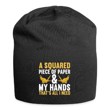 Origami - Jersey-Beanie - Schwarz - Vorne