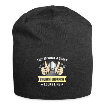 Church organist Organist Organist - Jersey Beanie - charcoal grey - Front