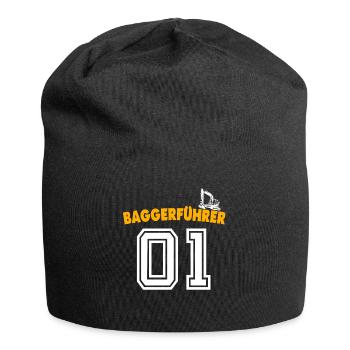 Baggerführer Bagger Baggerfahrer - Jersey-Beanie - Schwarz - Vorne