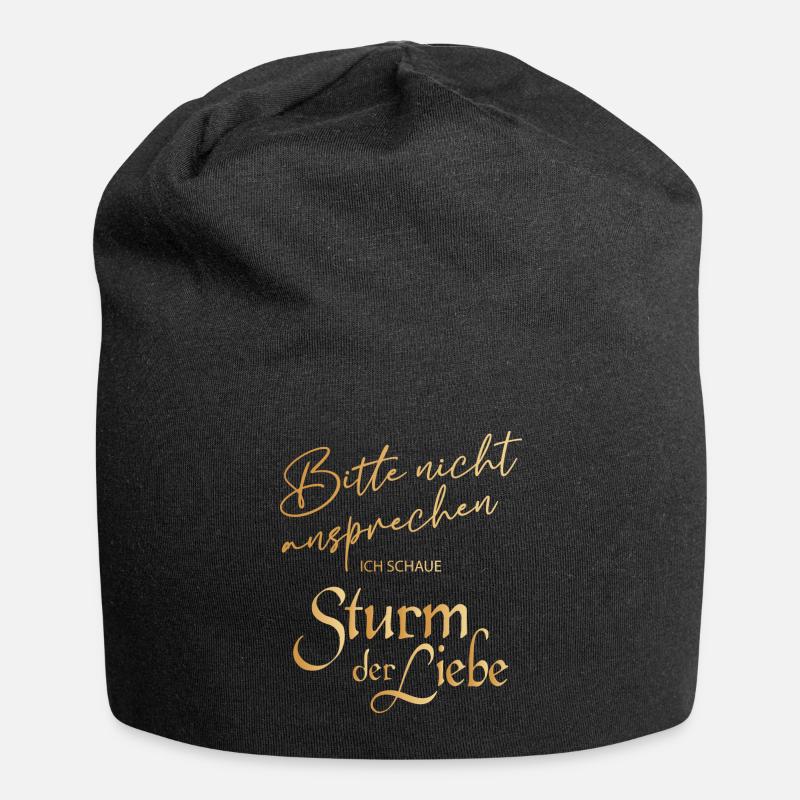 Sturm Der Liebe Bitte Nicht Ansprechen Logo - Jersey-Beanie - Schwarz