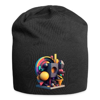 ..3D - Bonnet en jersey - noir - Devant