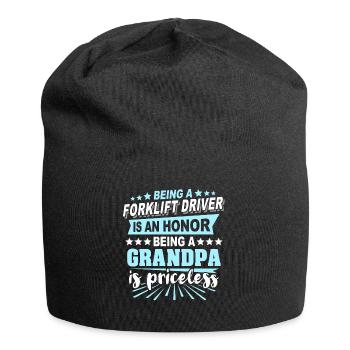 Forklift Grandpa forklift driver - Jersey Beanie - black - Front