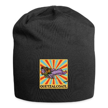 Quetzalcoatl Axolotl Mexiko Azteken Gottheit - Jersey-Beanie - Schwarz - Vorne