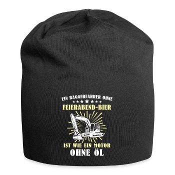 Baggerfuehrer Baggerfahrer - Jersey-Beanie - Schwarz - Vorne