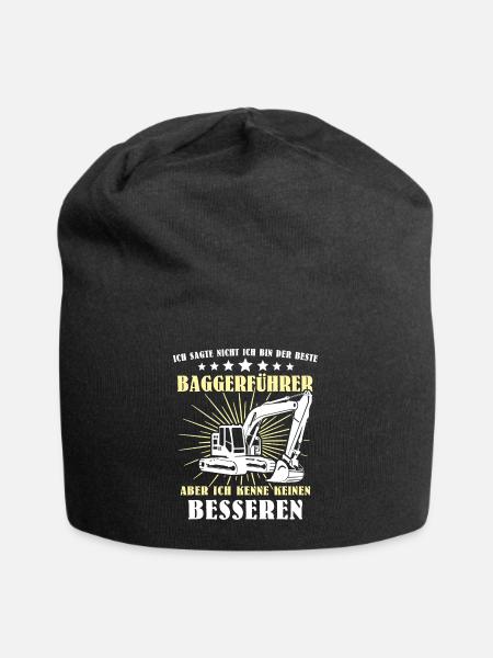 Baggerfuehrer Baggerfahrer - Jersey-Beanie - Schwarz