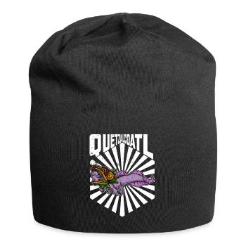 Quetzalcoatl Axolotl Mexiko Azteken Gottheit - Jersey-Beanie - Schwarz - Vorne