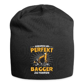 Baggerführer Bagger Baggerfahrer - Jersey-Beanie - Schwarz - Vorne