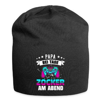 Gamer Papa - Geschenk für Gamer zum Vatertag - Jersey-Beanie - Schwarz - Vorne