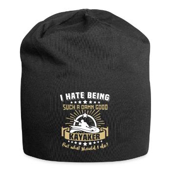 Kayaker Kayak Kayaking - Jersey Beanie - black - Front