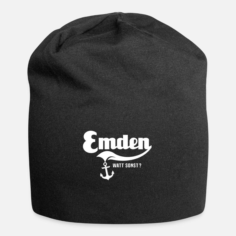 Emden Motiv Emdener - Jersey-Beanie - Schwarz