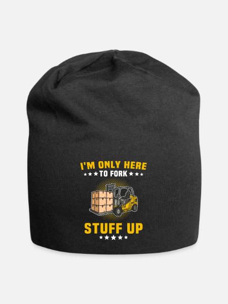 Stapler Gabelstapler - Jersey-Beanie - Schwarz