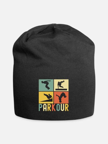 Parkour Freerunning - Jersey-Beanie - Schwarz