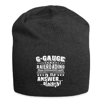 Model railway gauge G garden railway - Jersey Beanie - charcoal grey - Front