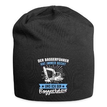Baggerfahrer Baggerführer - Jersey-Beanie - Schwarz - Vorne