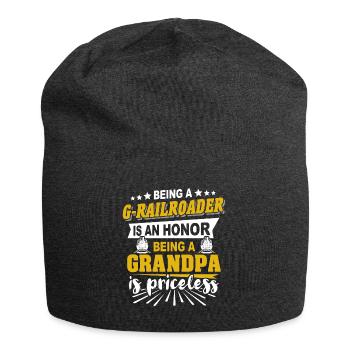 Voie ferrée de jardin G Opa - Bonnet en jersey - charbon - Devant