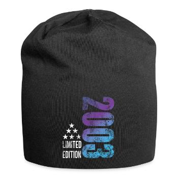Limited Edition 20 Jahre Geburtstag Jahrgang 2002 - Jersey-Beanie - Schwarz - Vorne