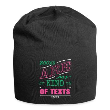 gift idea jokes a time book quotes books and cats - Jersey Beanie - black - Front