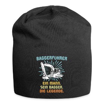 Baggerführer Baggerfahrer - Jersey-Beanie - Schwarz - Vorne