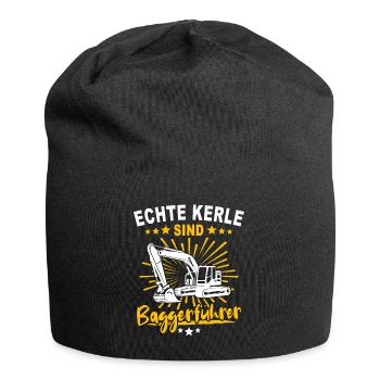 Baggerführer Baggerfahrer - Jersey-Beanie - Schwarz - Vorne