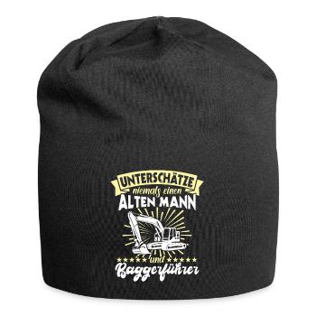Baggerführer Bagger Baggerfahrer - Jersey-Beanie - Schwarz - Vorne