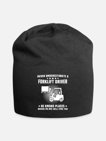 Stapler Staplerfahrer - Jersey-Beanie - Schwarz