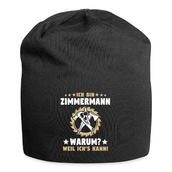 Zimmermann Zimmerleute Zimmerer - Jersey-Beanie - Schwarz - Vorne