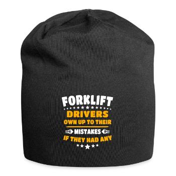 Stapler Gabelstapler - Jersey-Beanie - Schwarz - Vorne