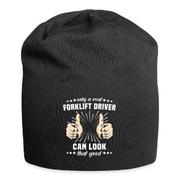 Stapler Gabelstapler - Jersey-Beanie - Schwarz - Vorne