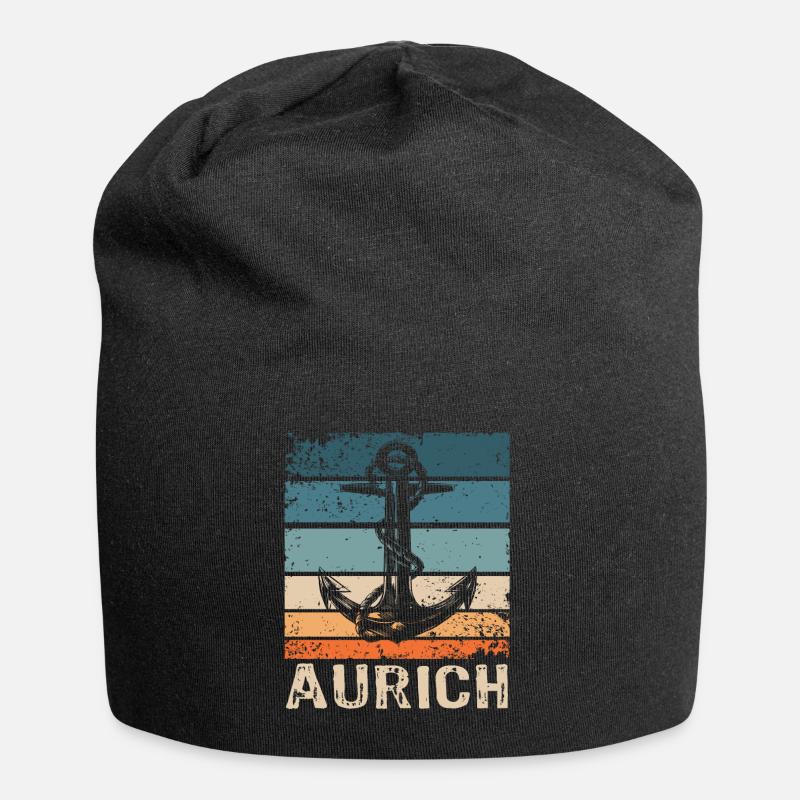 Auricher Sprüche Aurich - Jersey-Beanie - Schwarz