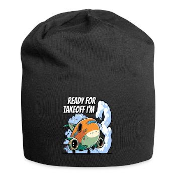 Ready for Takeoff I'm 3 - 3nd Birthday Boy - Jersey-Beanie - Schwarz - Vorne